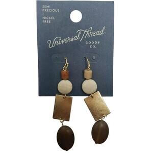 Universal Thread Semi-Precious Stone Dangle Earrings – Nickel Free NWT